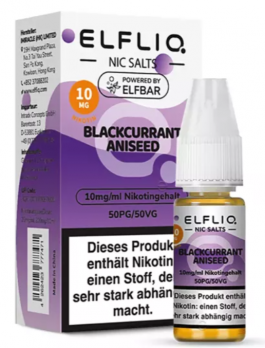 Blackcurrant Aniseed 10 ml Nikotinsalzliquid by ELFLIQ 