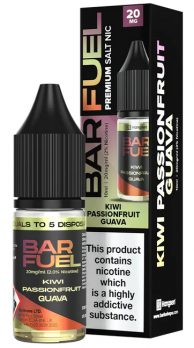 Kiwi Passionsfrucht Guave Nikotinsalzliquid 10 ml by BAR FUEL 