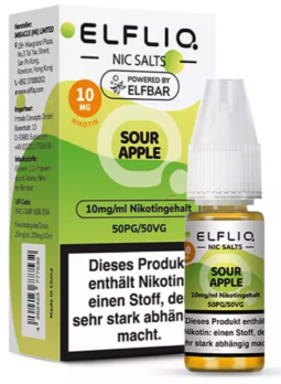 Sour Apple 10 ml Nikotinsalzliquid by ELFLIQ 