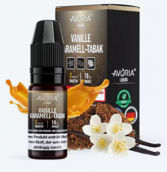 Vanille Karamell Tabak10 ml Liquid by AVORIA 